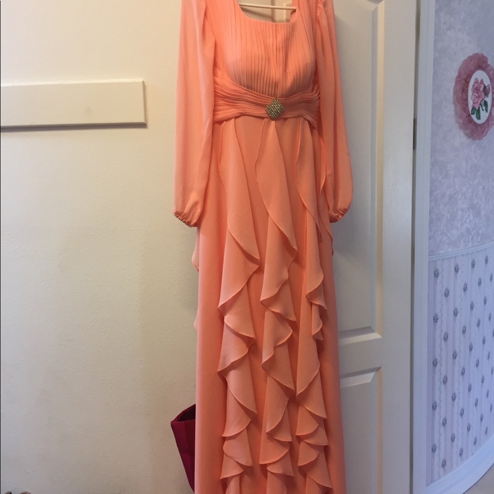 Gorgeous Light Coral-Pink Chiffon Dress💕